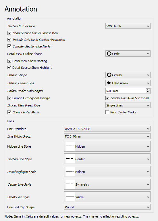 Annotation preferences