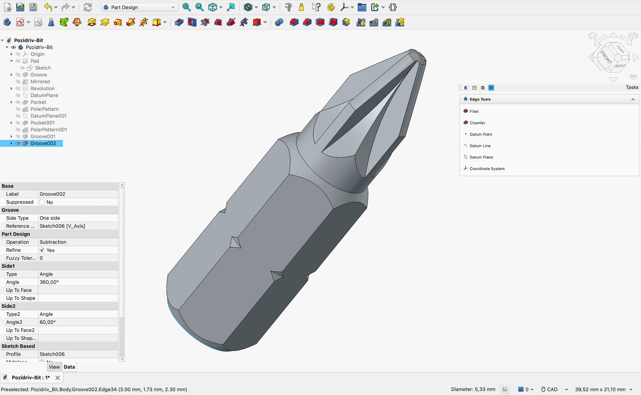 FreeCAD 스크린샷