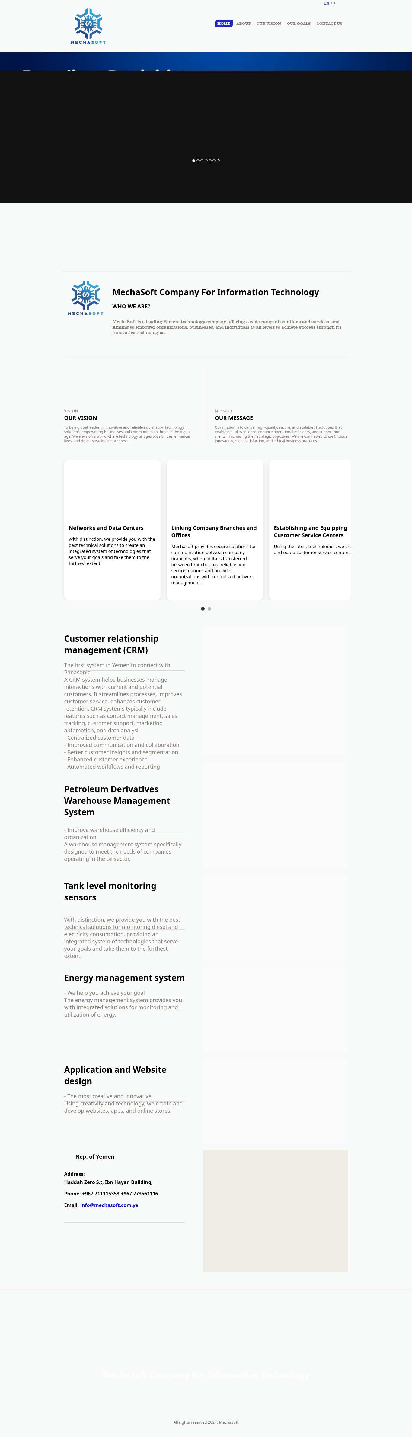 Cropped preview of the latest successful full-page screenshot for mechasoft.com.ye