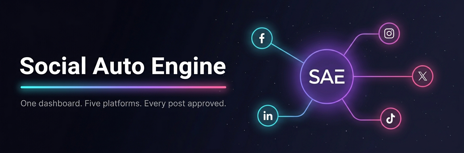 Social Auto Engine - One dashboard, every channel, every post approved