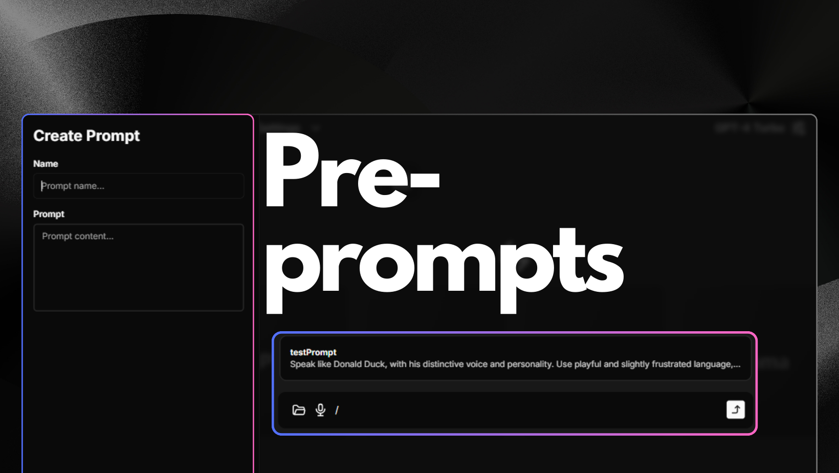 Pre-prompts