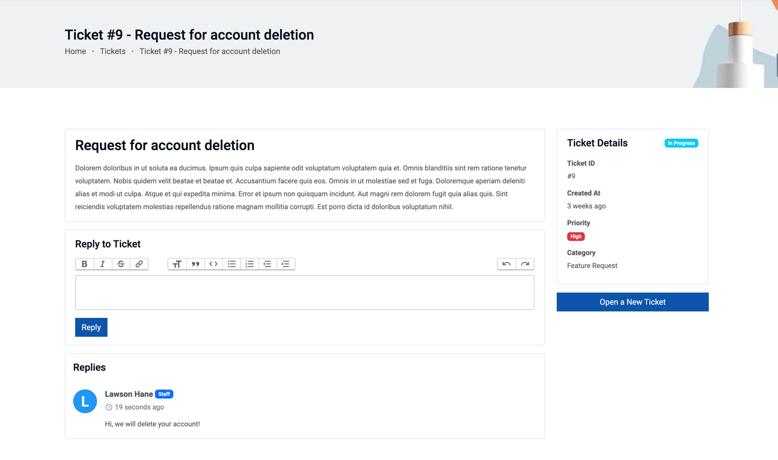 Ticket Simple Issue Code Simple ticket system - Botble Forums