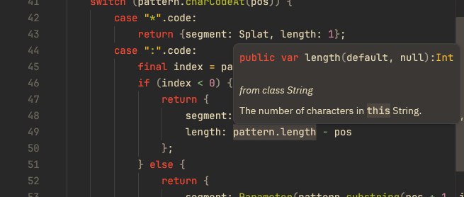Screenshot of Zed editor