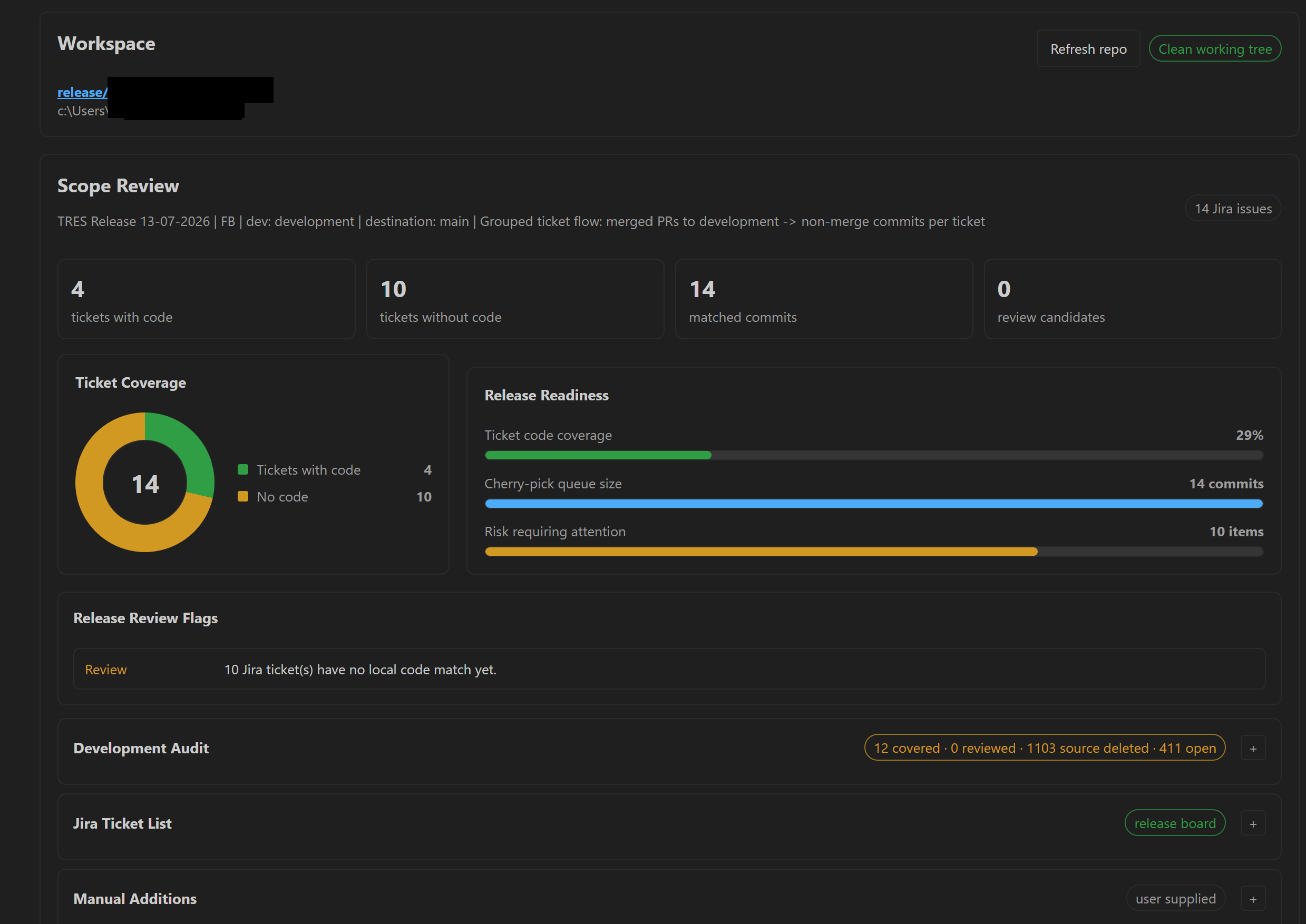 Jira Release Assistant scope review