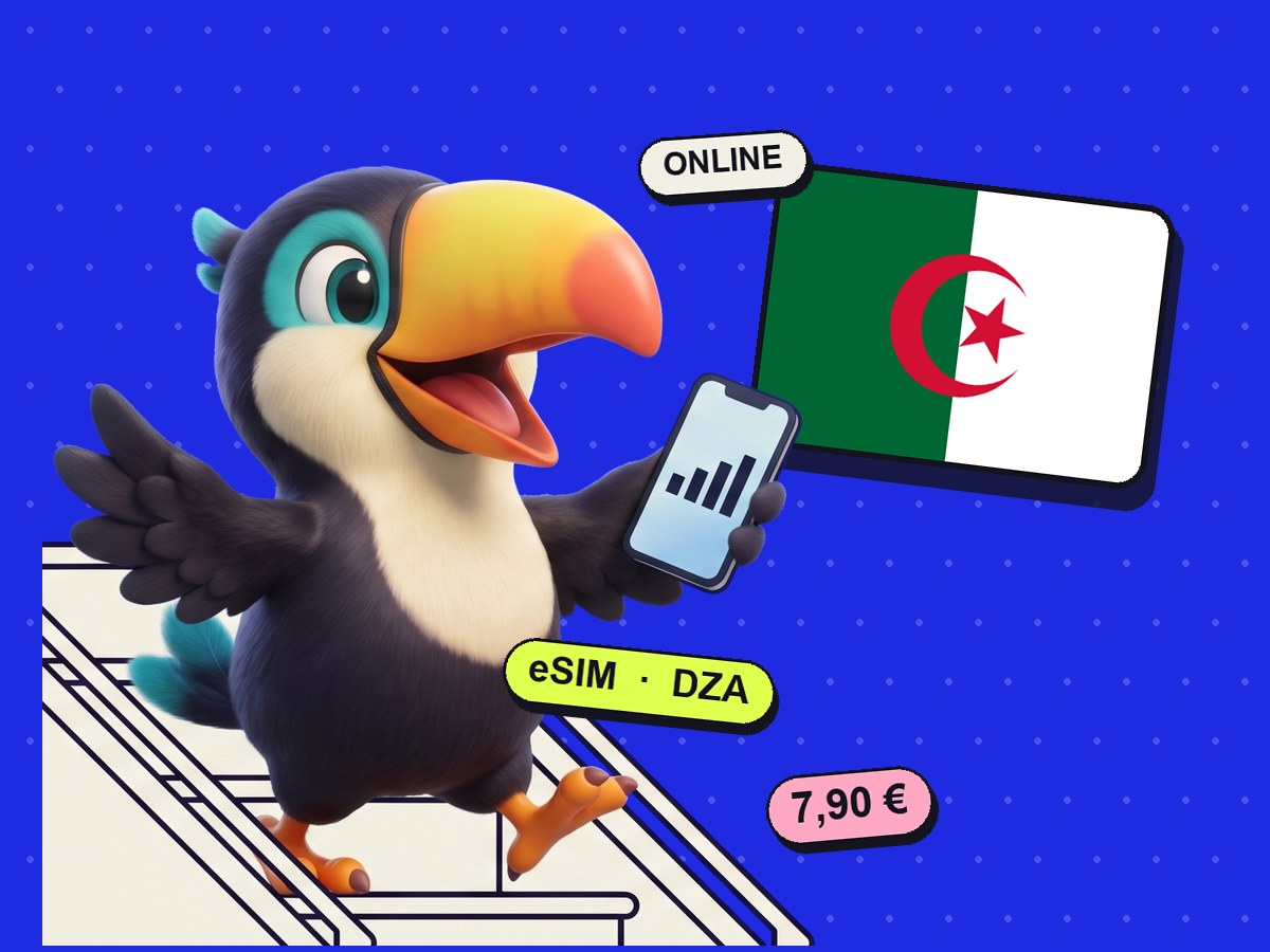 Touki, la mascotte Toukan, connecté en Algérie