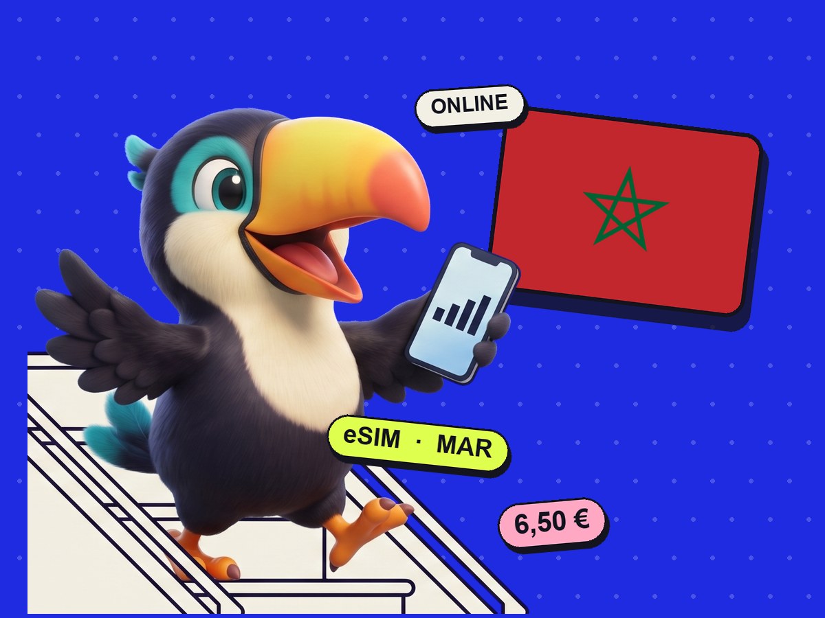 Touki, la mascotte Toukan, connecté au Maroc