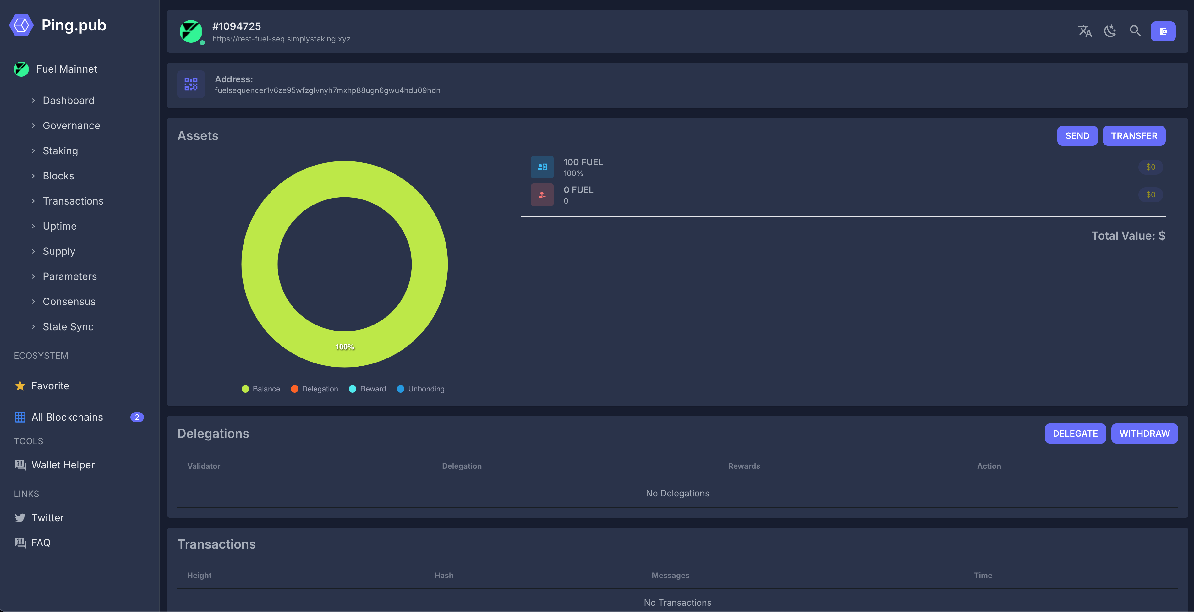 Mainnet Block Explorer