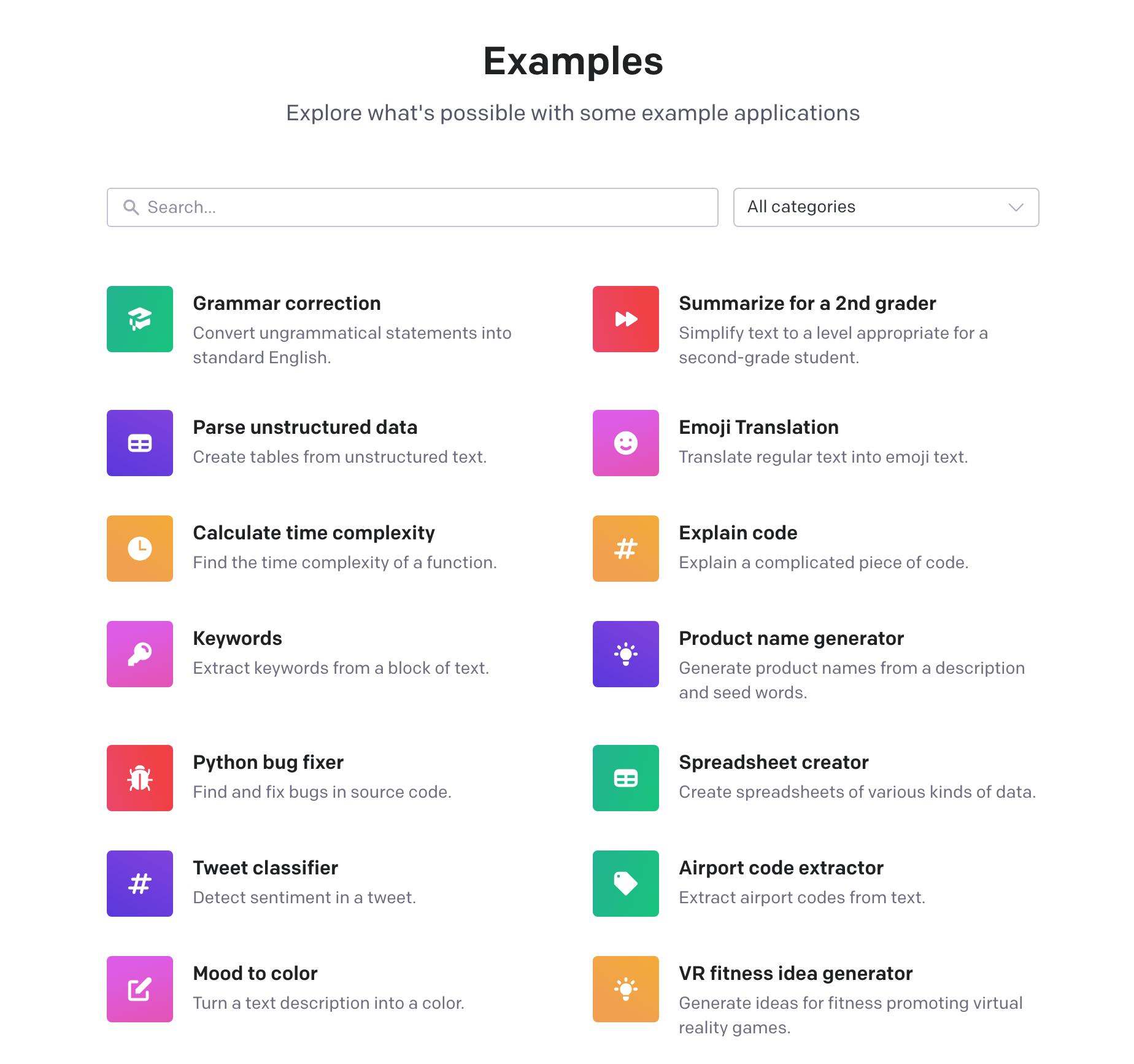 OpenAI Examples