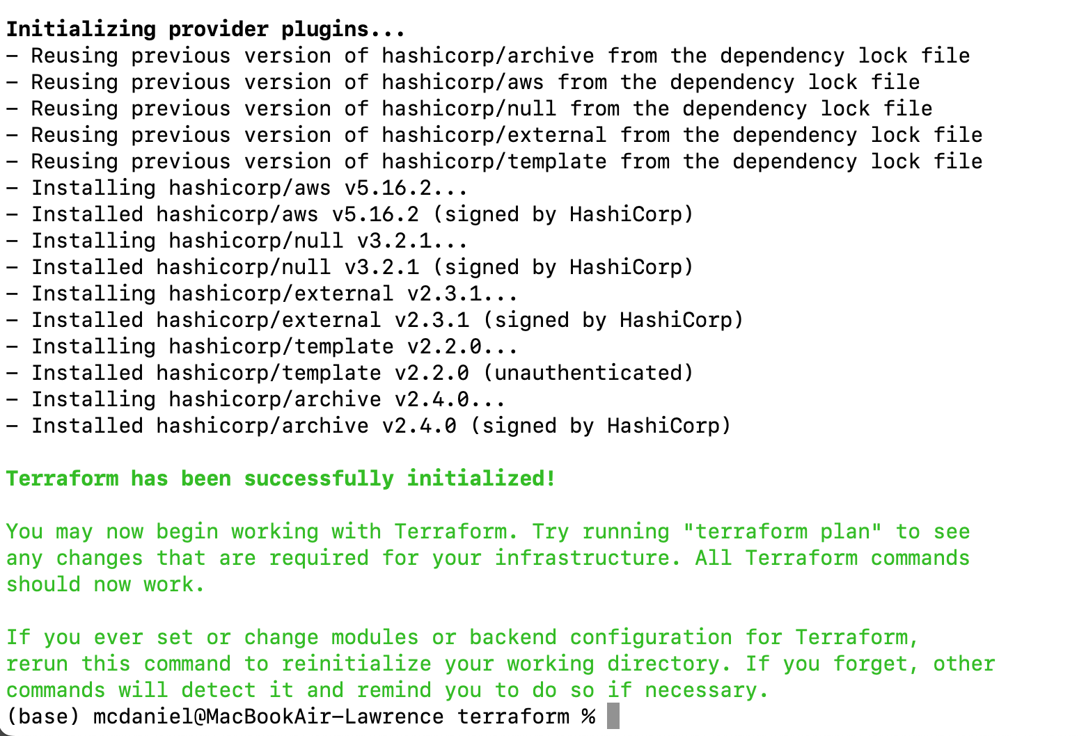 Terraform init