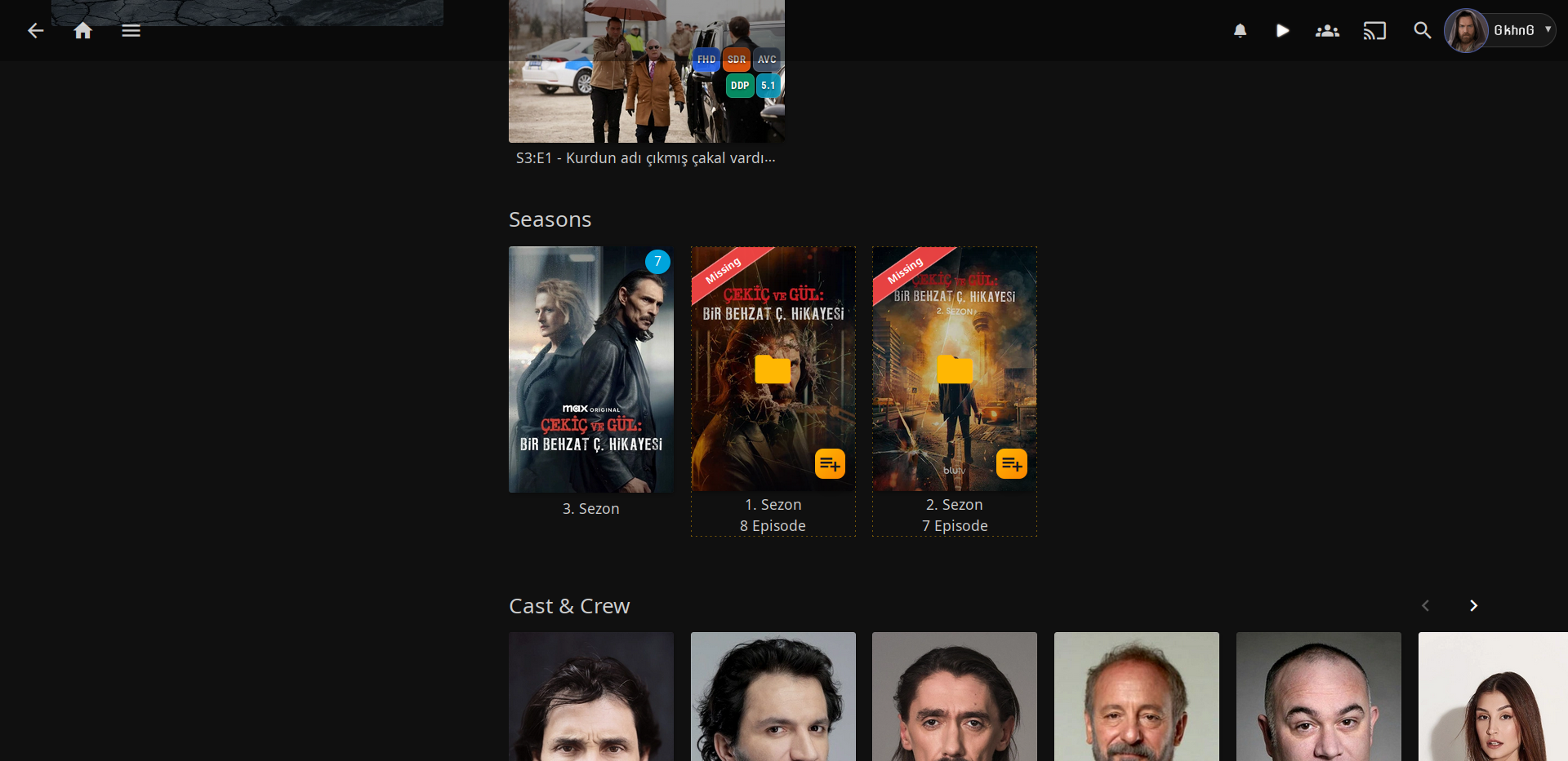 Native item page missing season request controls