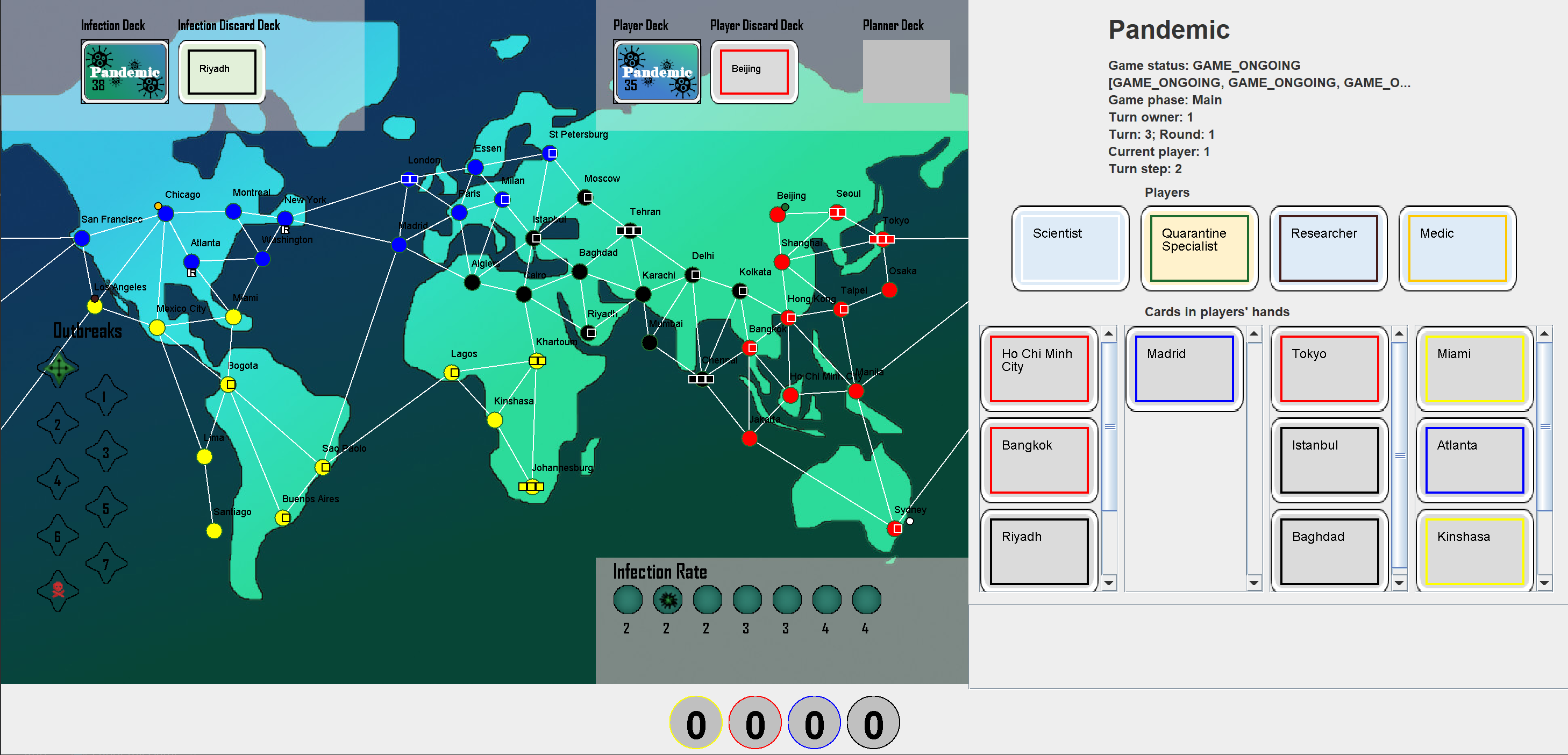 Pandemic Game Interface in TAG