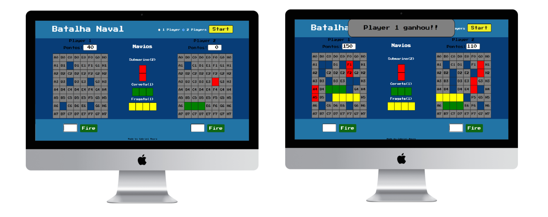 GitHub - GCMoura/BattleShip: Recreating the classic battleship game