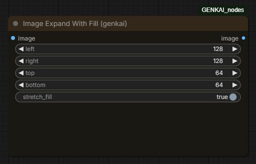 Image Expand With Fill node with padding and fill settings