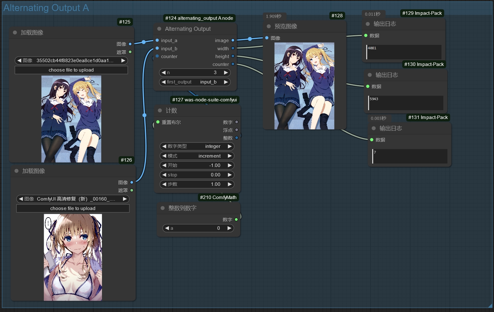 workflow example1(nodes 5 unreset mode)
