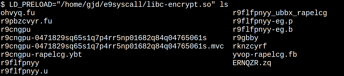 Encrypted ls