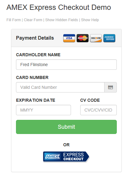 Github Gjsissons Aec Demo Amex Express Checkout Code Example