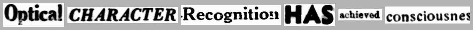 Scissors and paste example - optical character recognition has achieved consciousness