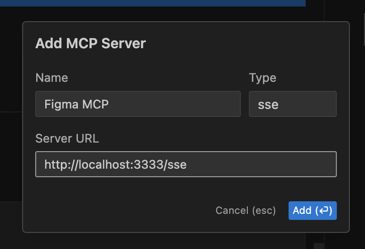 Connecting to MCP server in Cursor