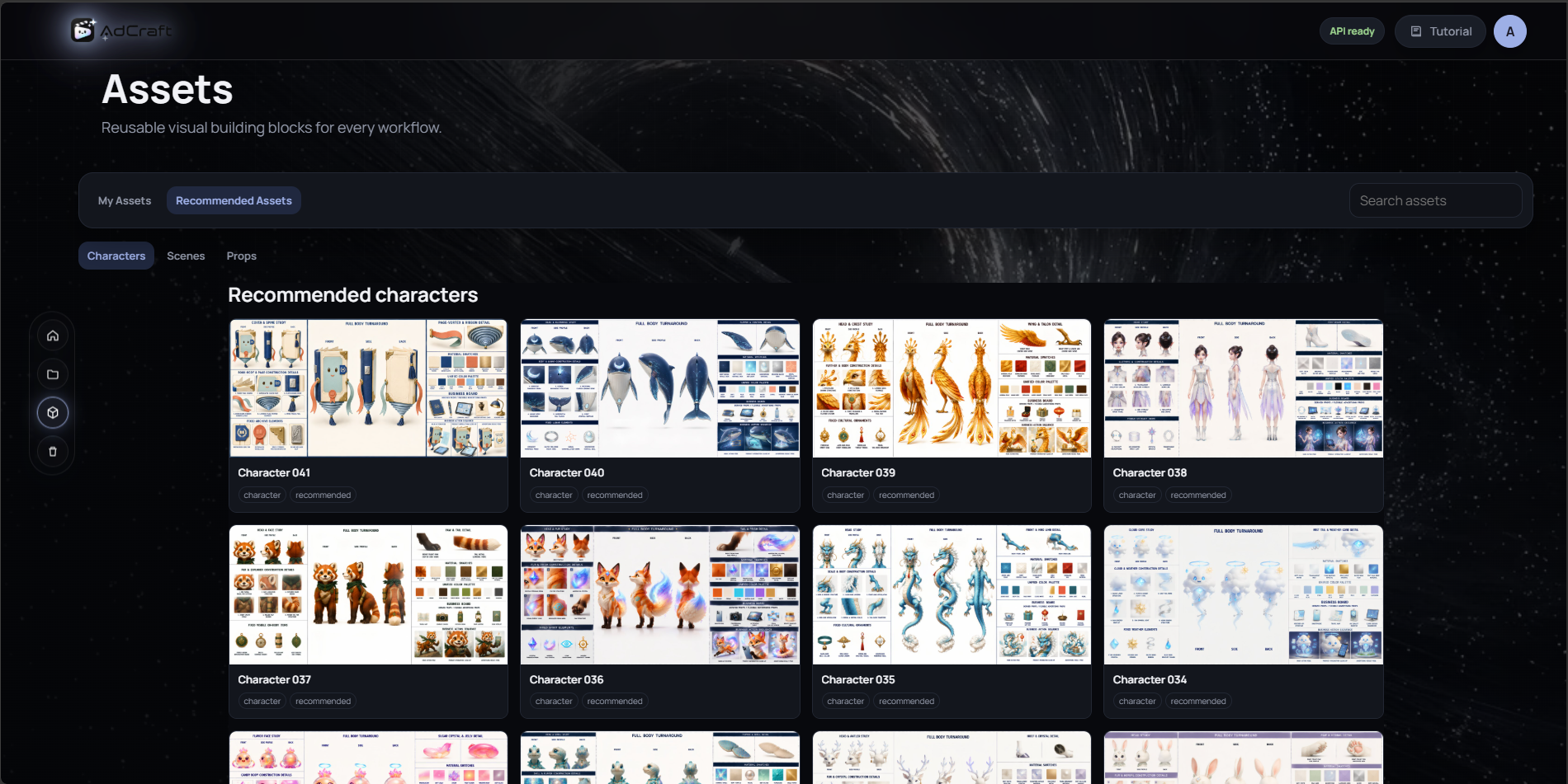 AdCraft character asset library overview — part 1
