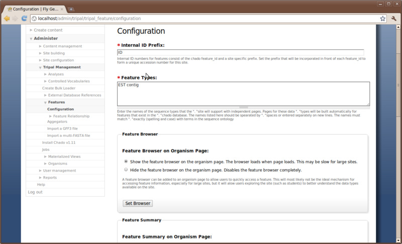 TripalFeaturesConfig