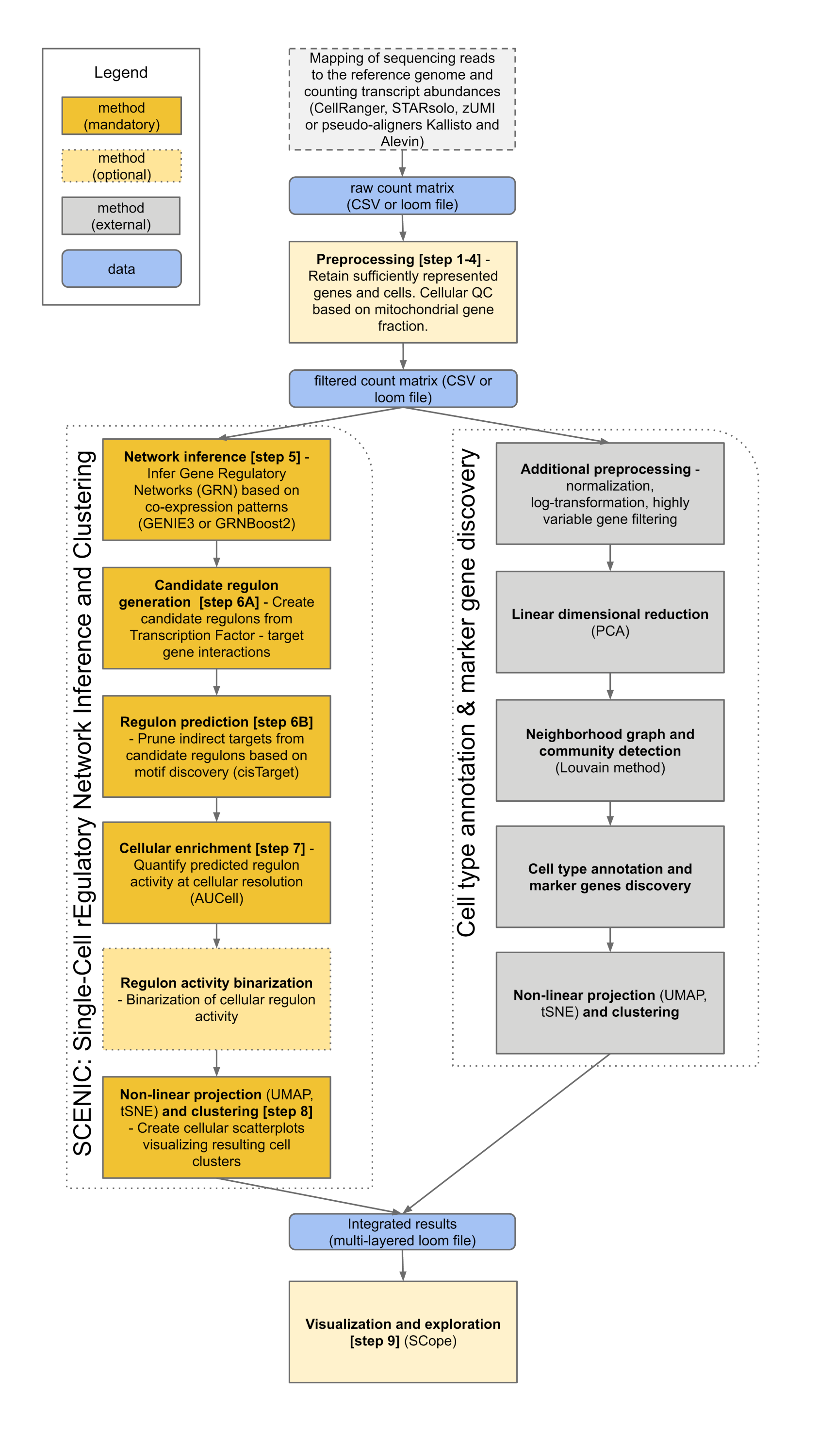 SCENIC workflow diagram