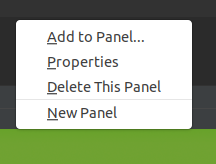 Gnome Panel Context Menu