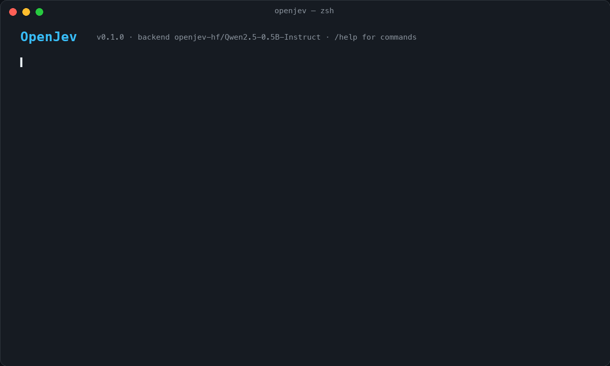 OpenJev REPL demo