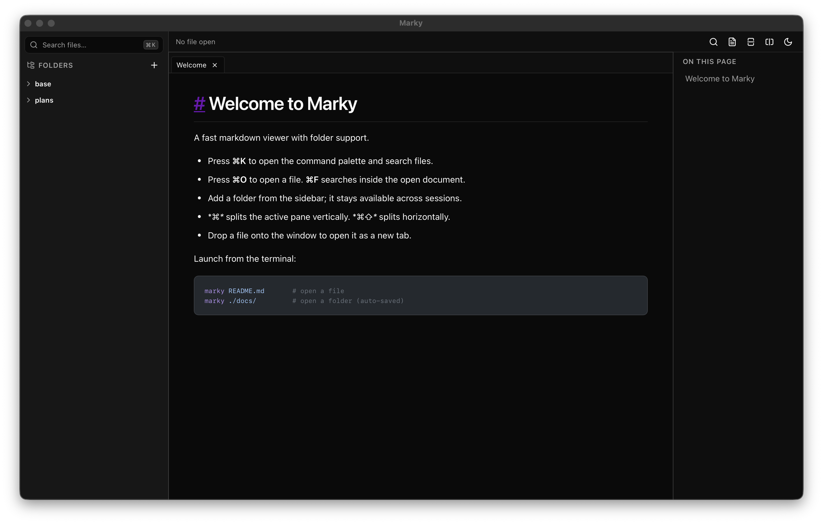 Marky screenshot