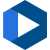 Blue ribbon D graphic, 50 pixels square.