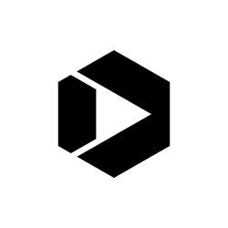 Black ribbon D graphic.