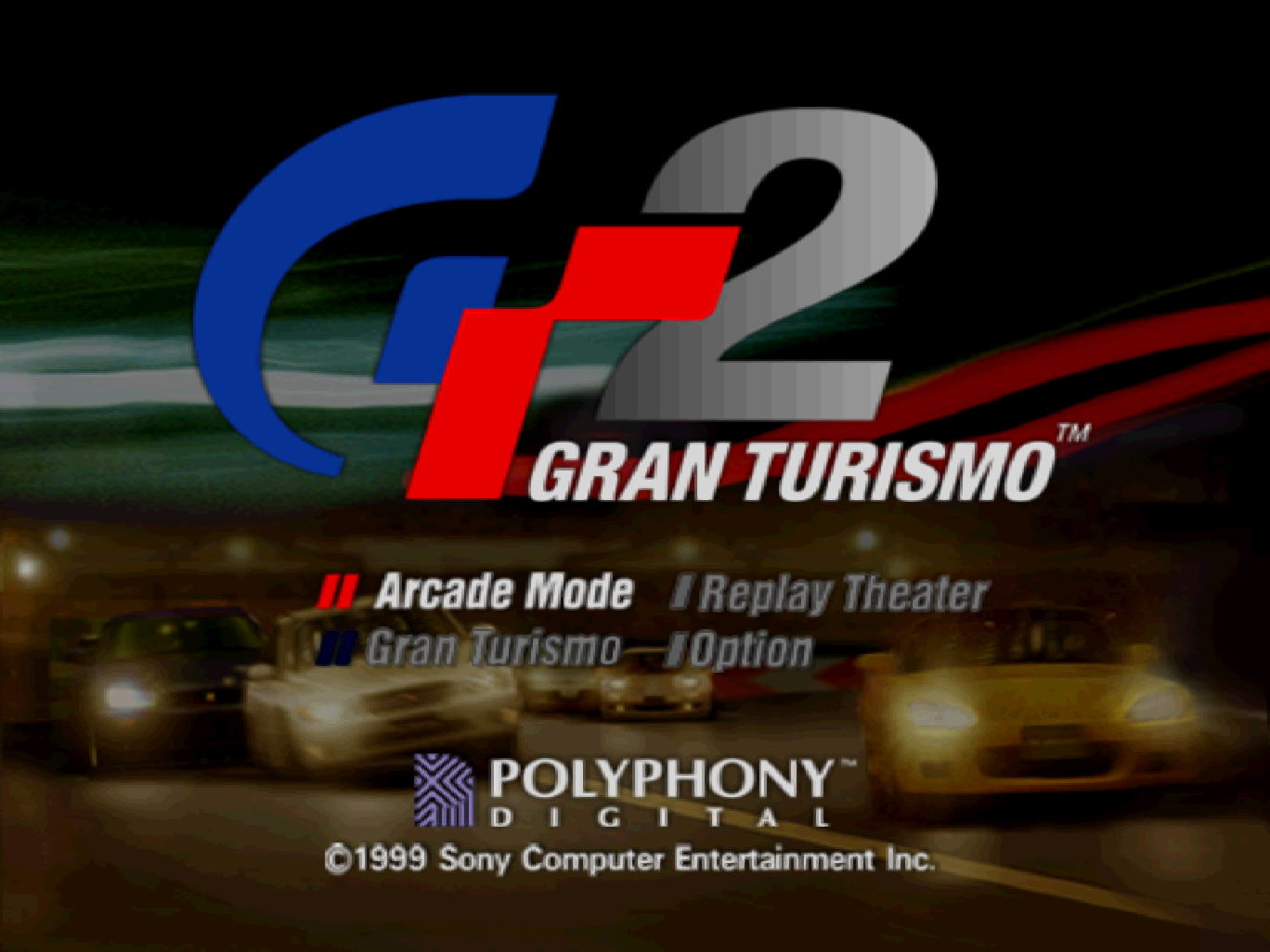 OpenGTPS1 unified Gran Turismo 2 main menu