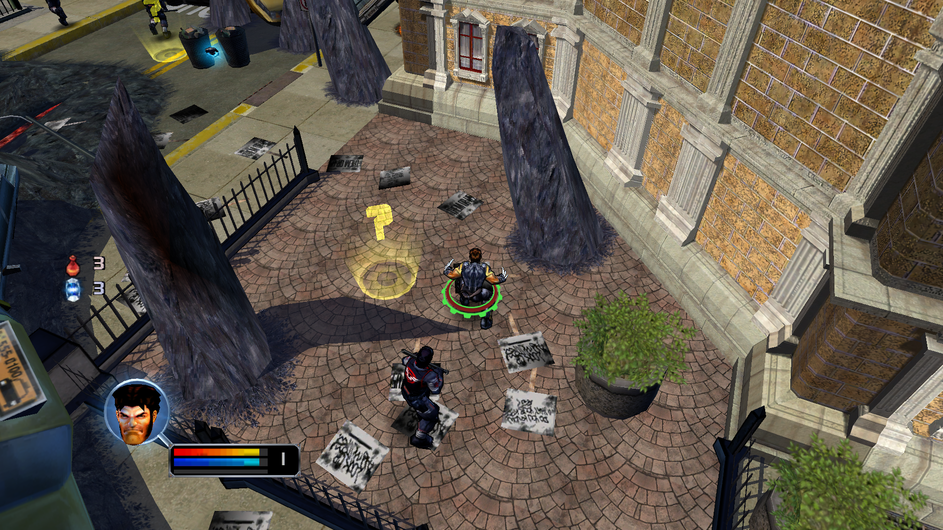 Wolverine in level-one gameplay at 1080p