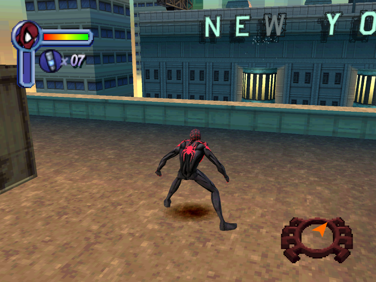 Miles Morales custom model in Spider-Man gameplay
