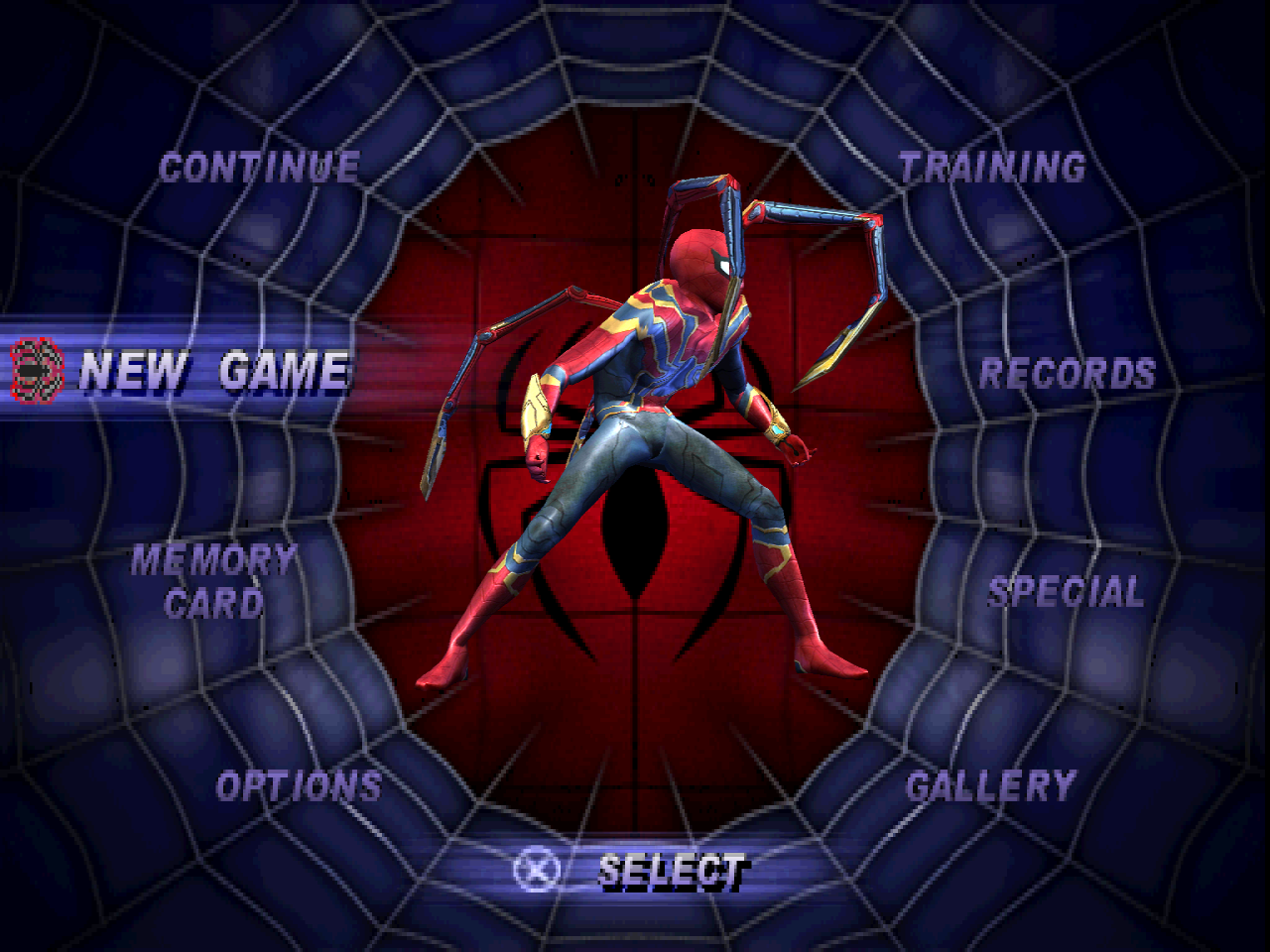 MCU Infinity War custom model in the Spider-Man 2: Enter Electro main menu