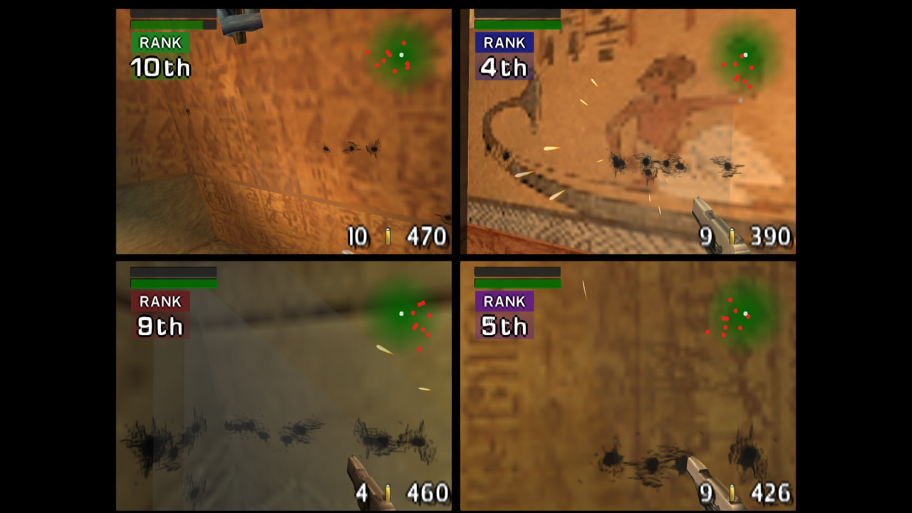 Windows: four-player split screen in Tomb