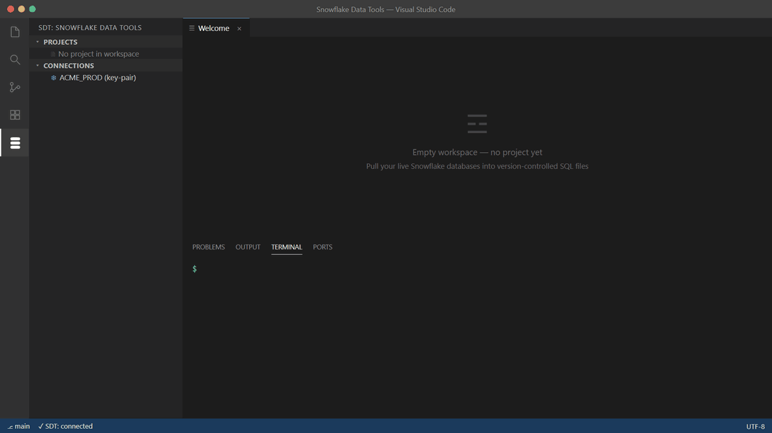 Extract a live Snowflake account into version-controlled SQL files