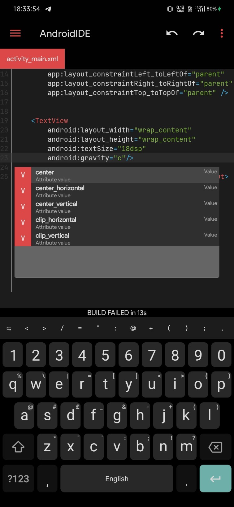 AndroidIDE XML Completion - Attribute Values