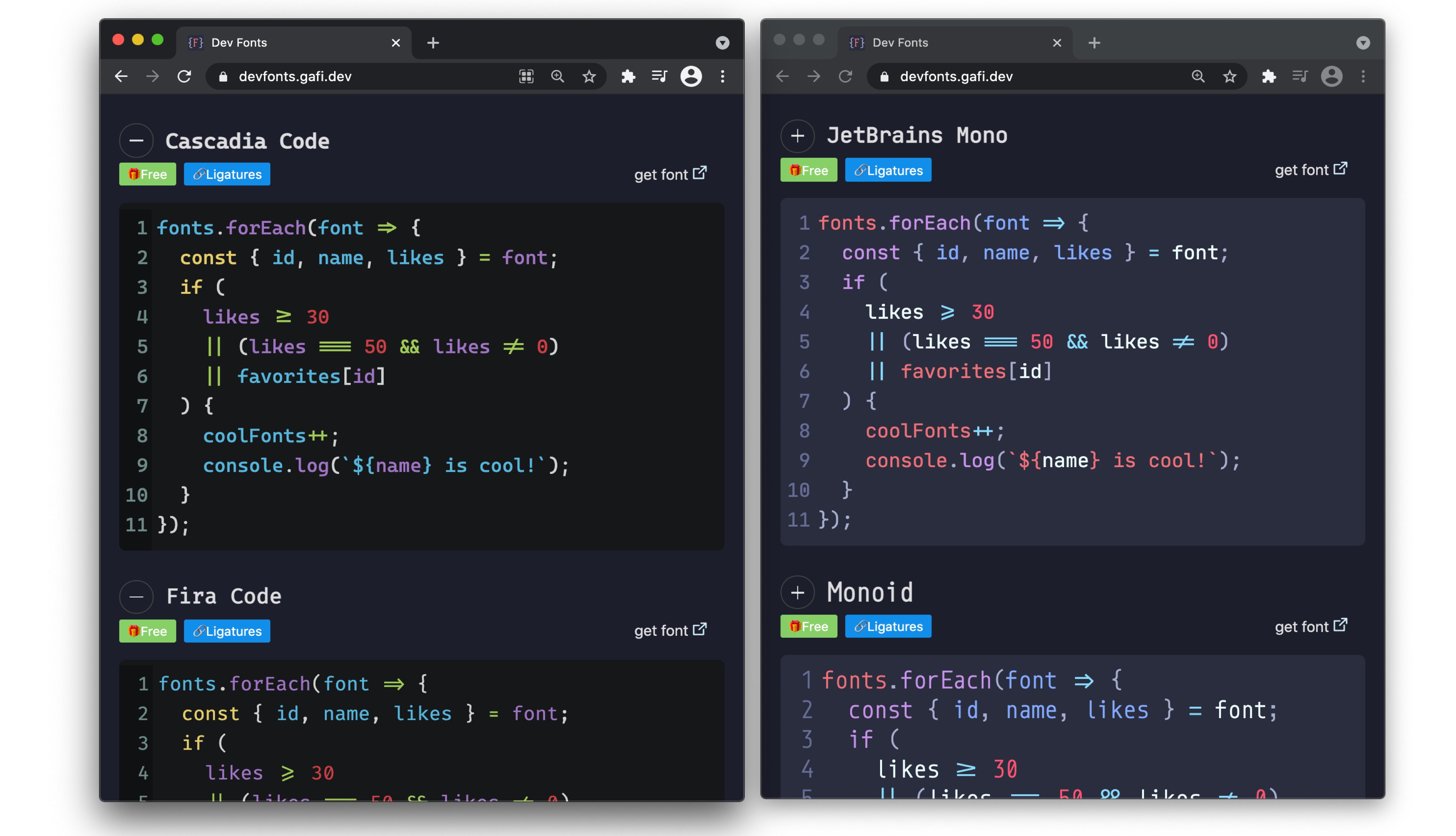 DevFonts