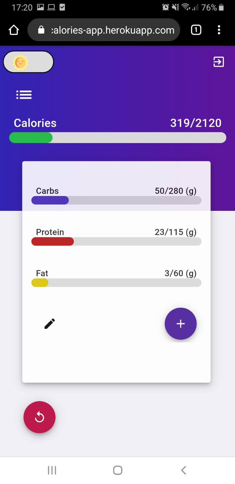 GitHub - GabiCtrlZ/calories-app: an app for counting calories easily