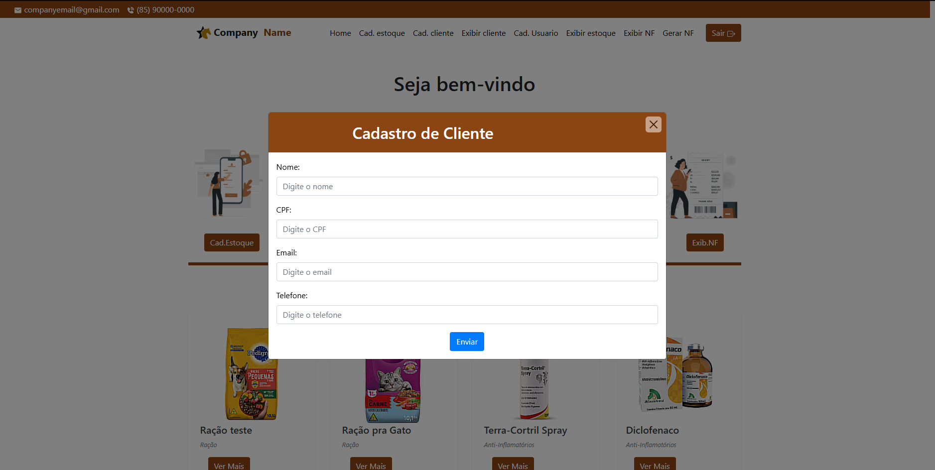 Cadastro do Cliente