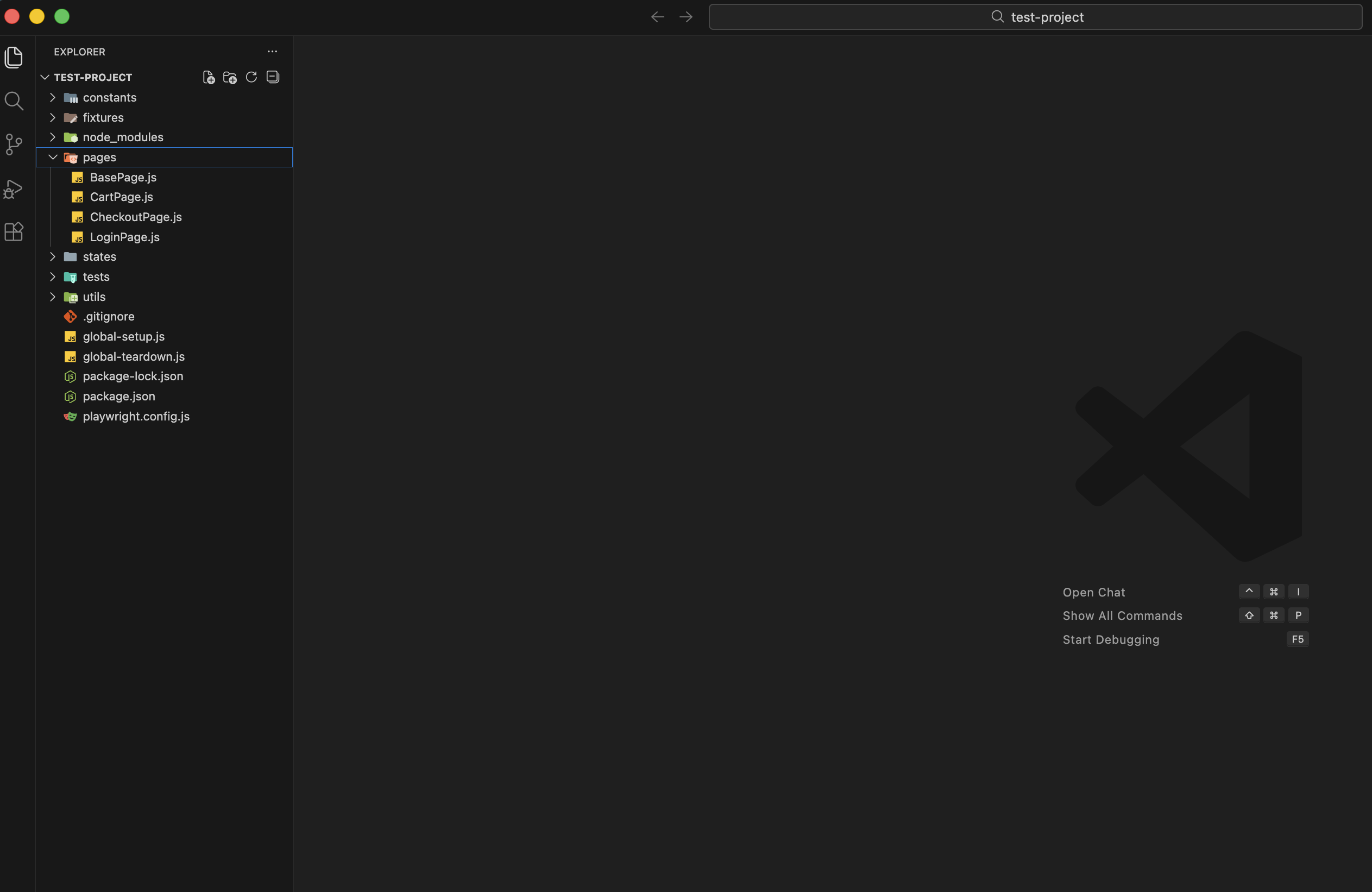 JavaScript based output project structure