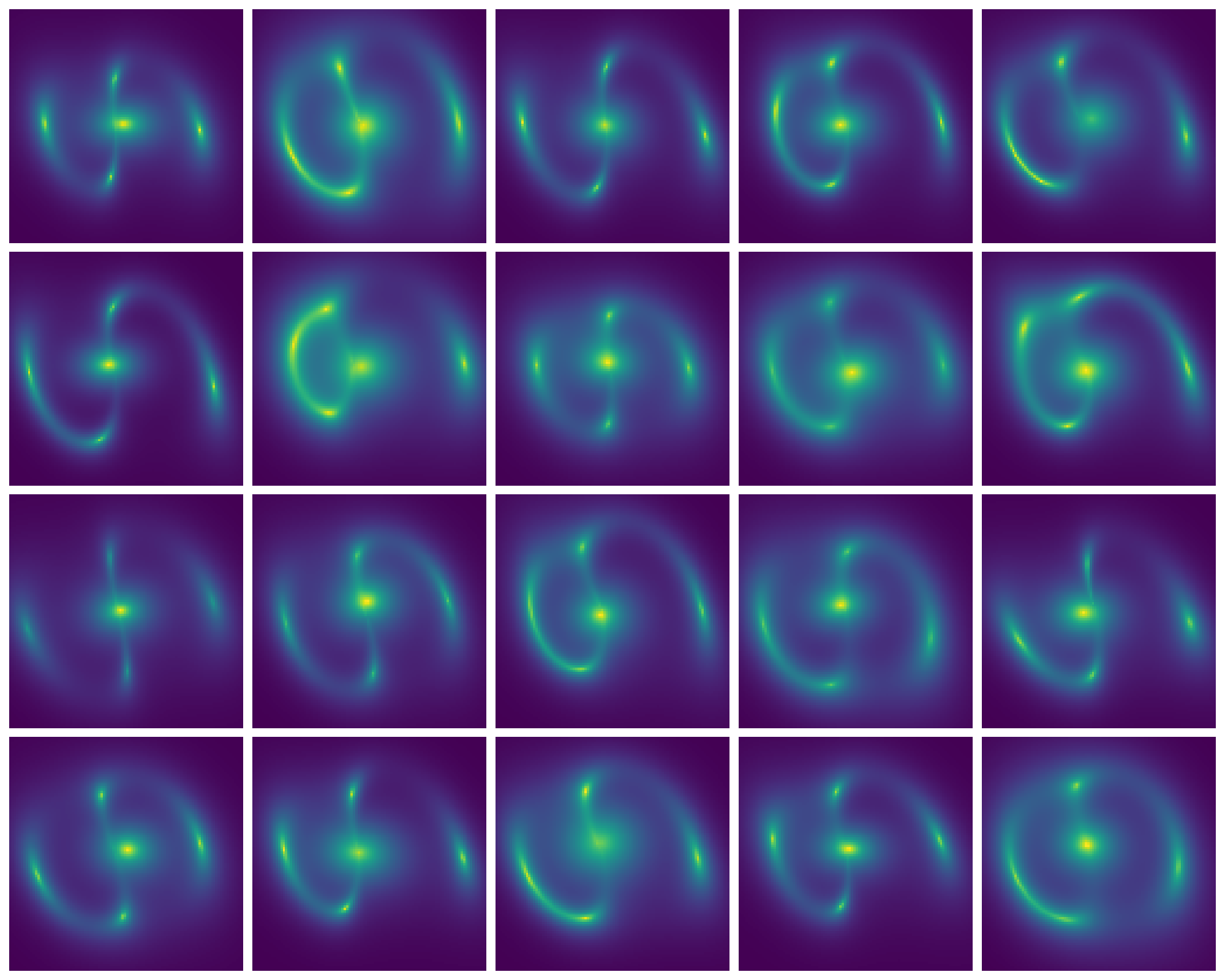 Batched Caustics lensed images