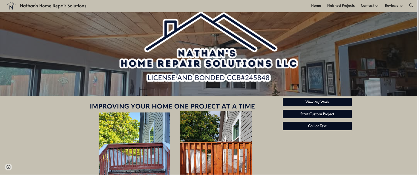 Nathan's Home Repair Website
