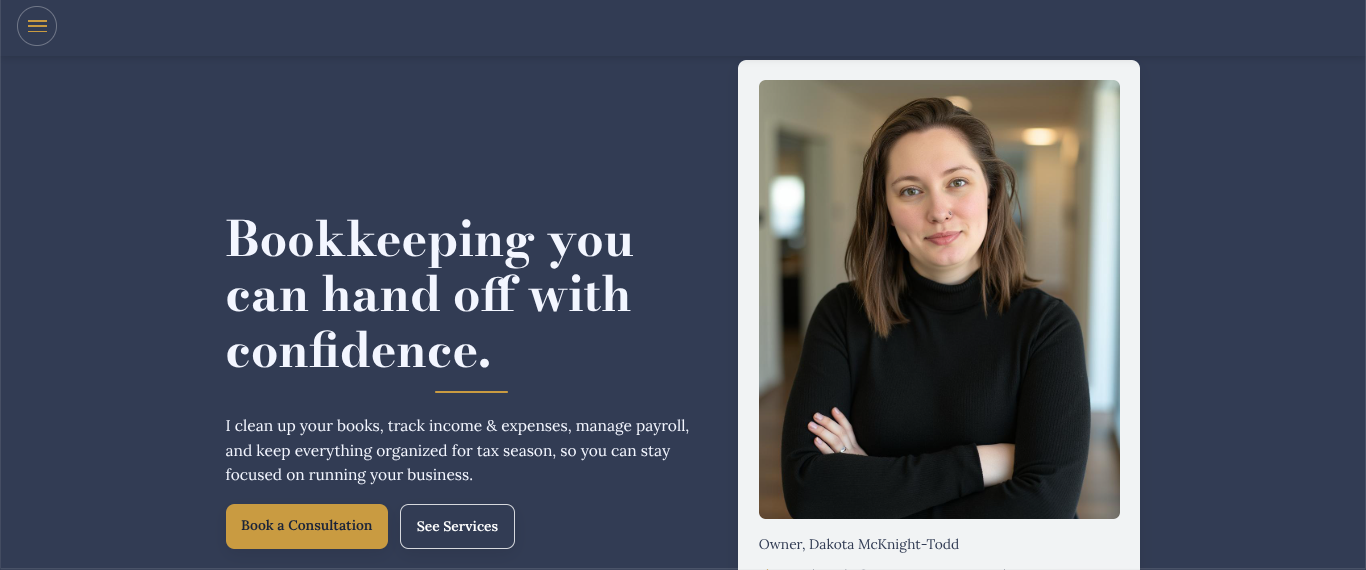 McKnight Todd Bookkeeping Website