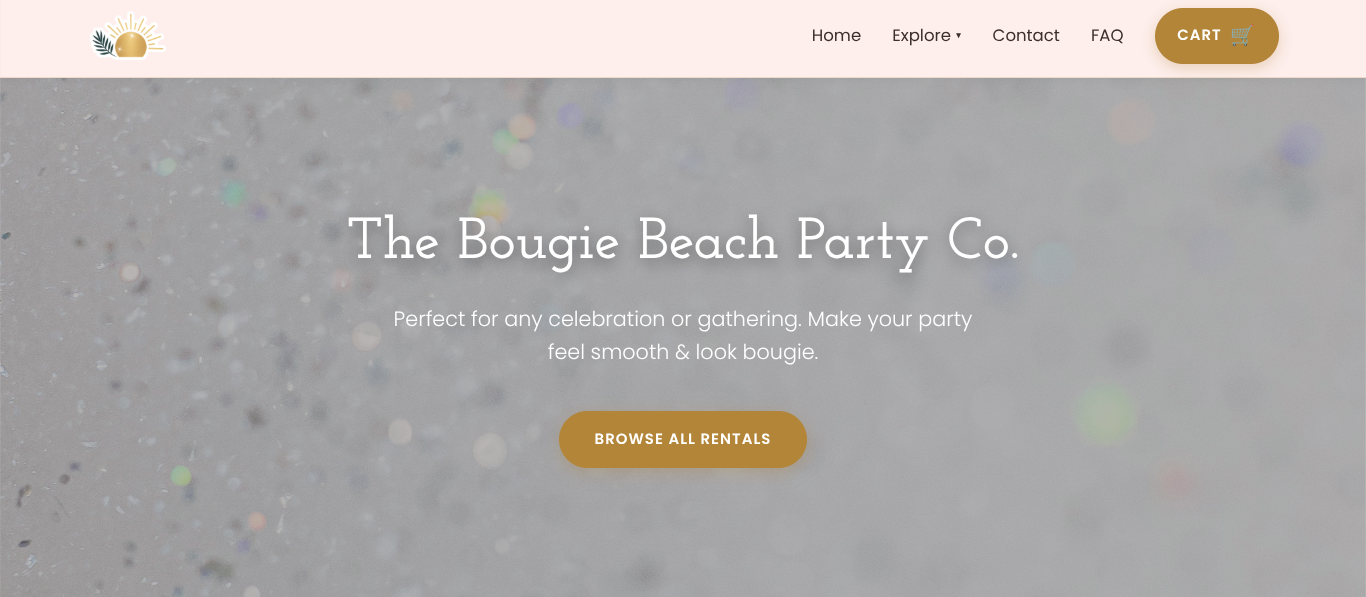 Bougie Beach Party Co. Website