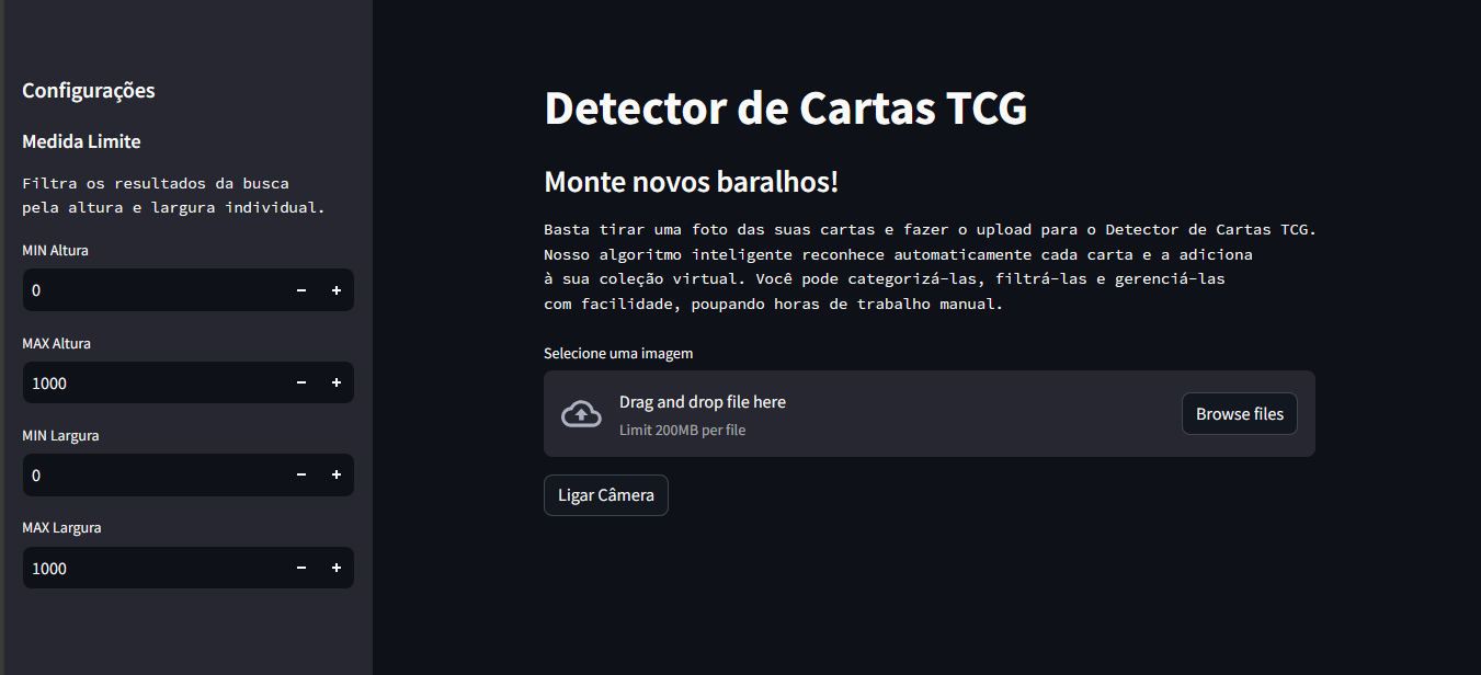 GitHub - GabriellPassos/DetectorCartasTCG: Desenvolvido em Python com o ...
