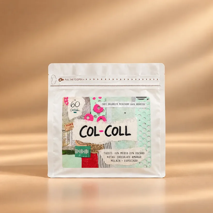 Bolsa de 250 g de Col-Coll, con la etiqueta de collage de Tatifer4