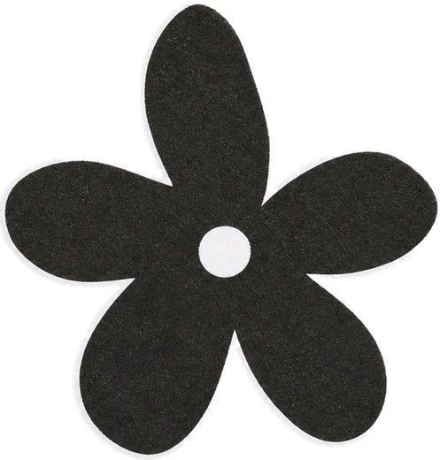 Flor negra recortada