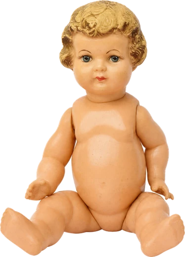 Muñeca de porcelana recortada