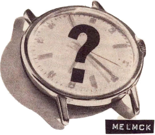 Reloj con un signo de interrogación